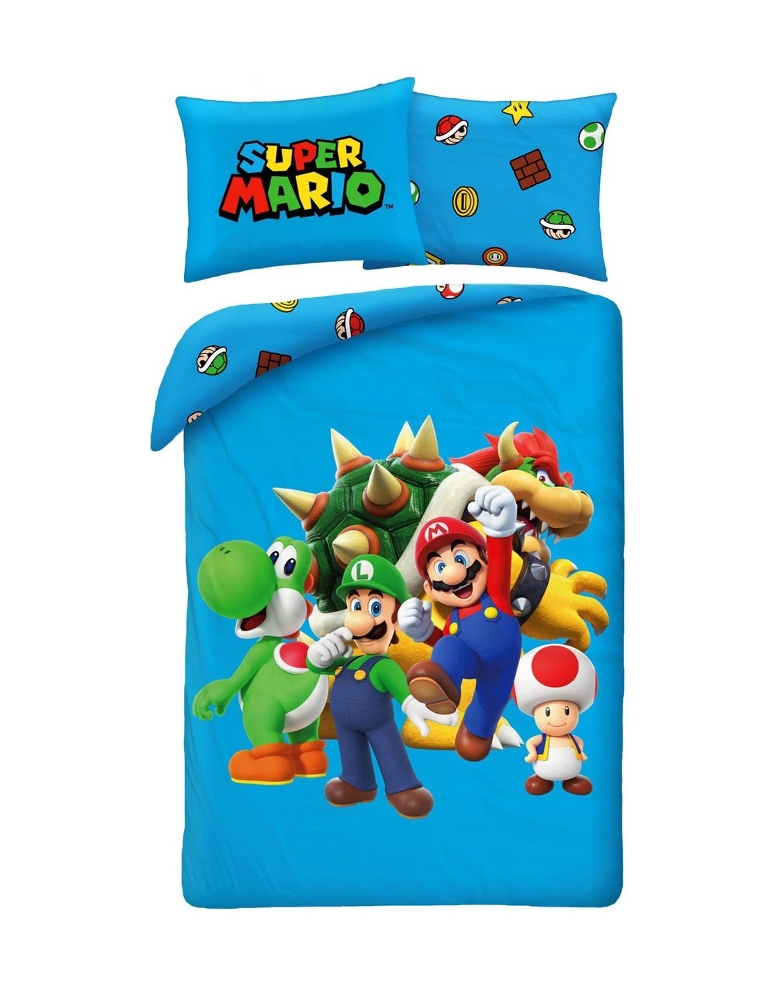 Super Mario Duvet cover Squad - Single - 140 x 200 + 70 x 90 cm - Polyester