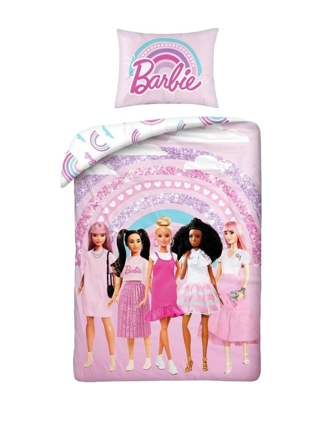 Barbie Duvet cover BFF - Single - 140 x 200 + 70 x 90 cm - Polyester