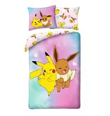 Pokemon Duvet cover Pikachu Eevee - Single - 140 x 200 + 70 x 90 cm - Polyester