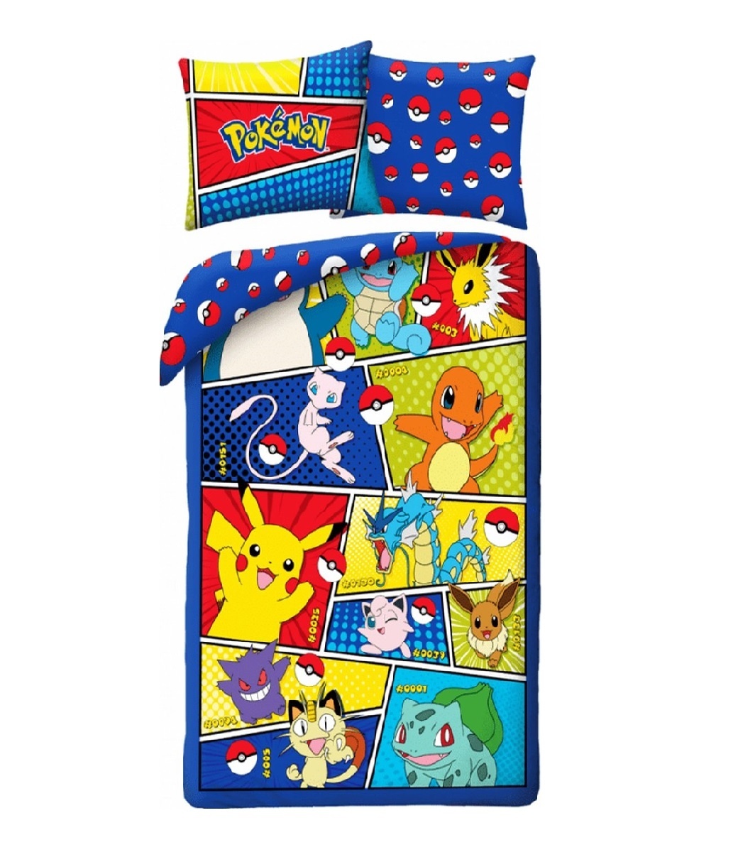 Pokemon Dekbedovertrek, Screams - Eenpersoons - 140 x 200 cm / 70 x 90 cm - Katoen