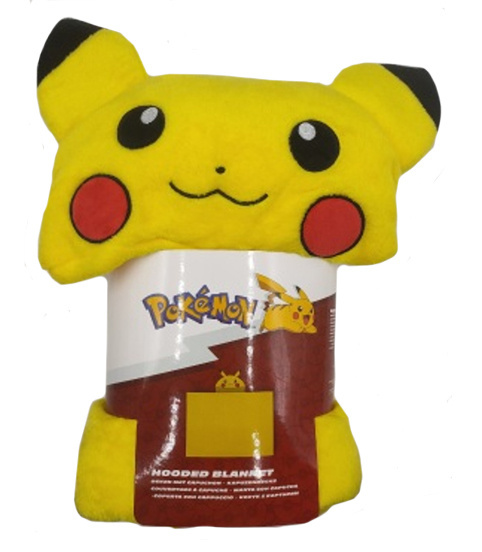 Pokemon Fleecedeken met capuchon Pikachu - 120 x 150 cm