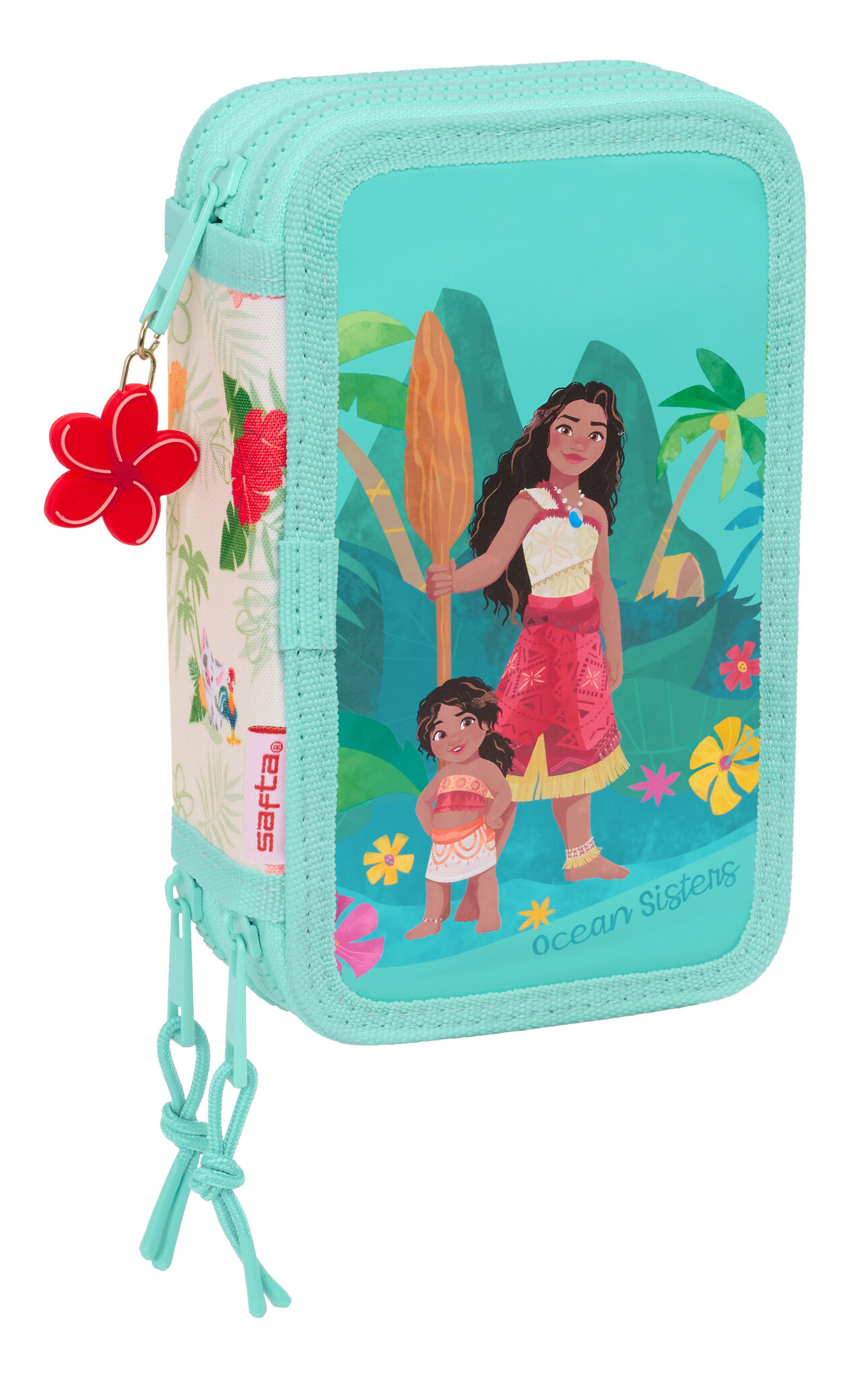 Disney Vaiana Gevuld Etui, Ocean Sisters - 36 stuks - 19,5 x 12,5 x 5,5 cm - Polyester