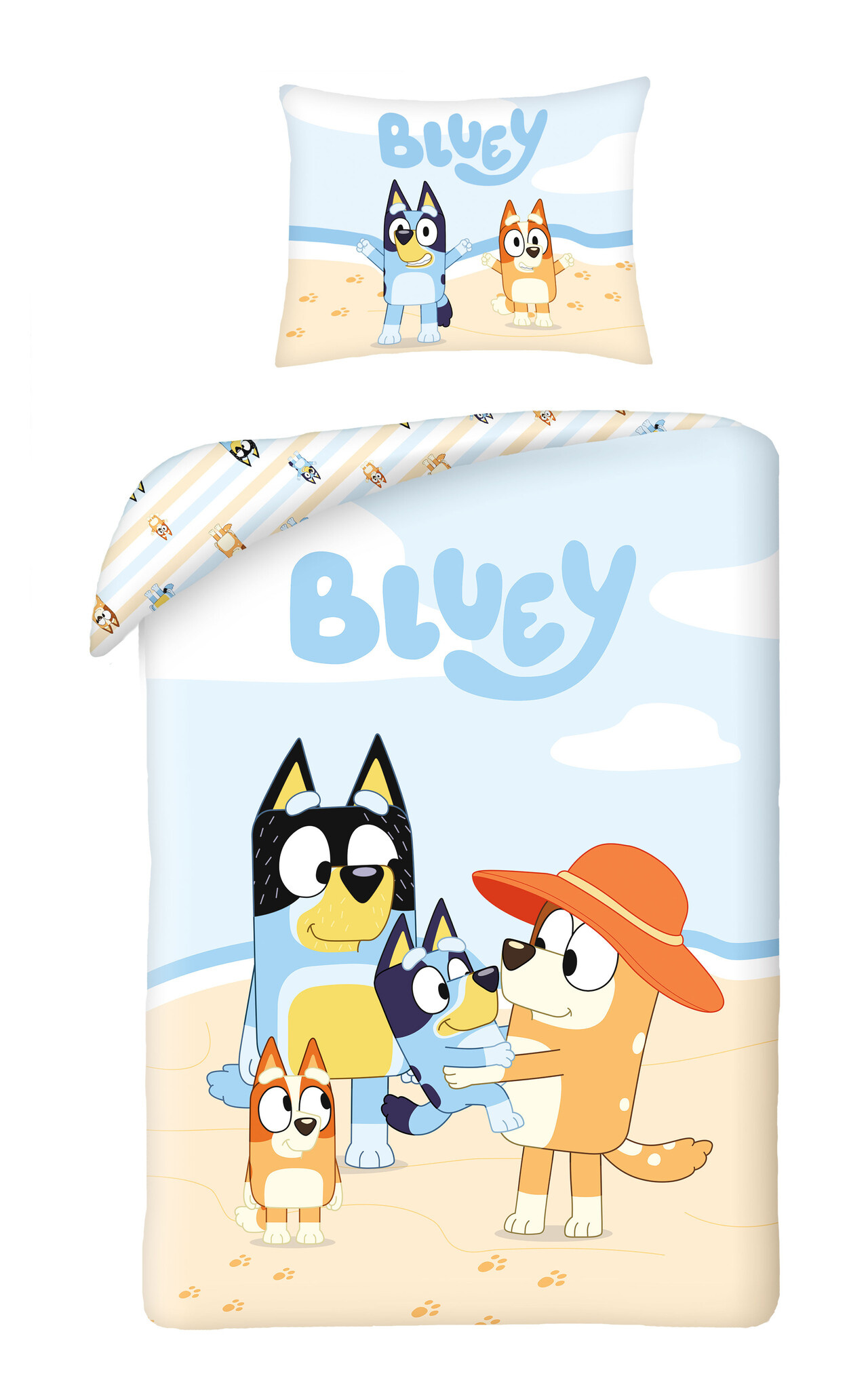 Bluey Duvet cover, Beach Time - Single - 140 x 200 cm / 70 x 90 cm - Cotton