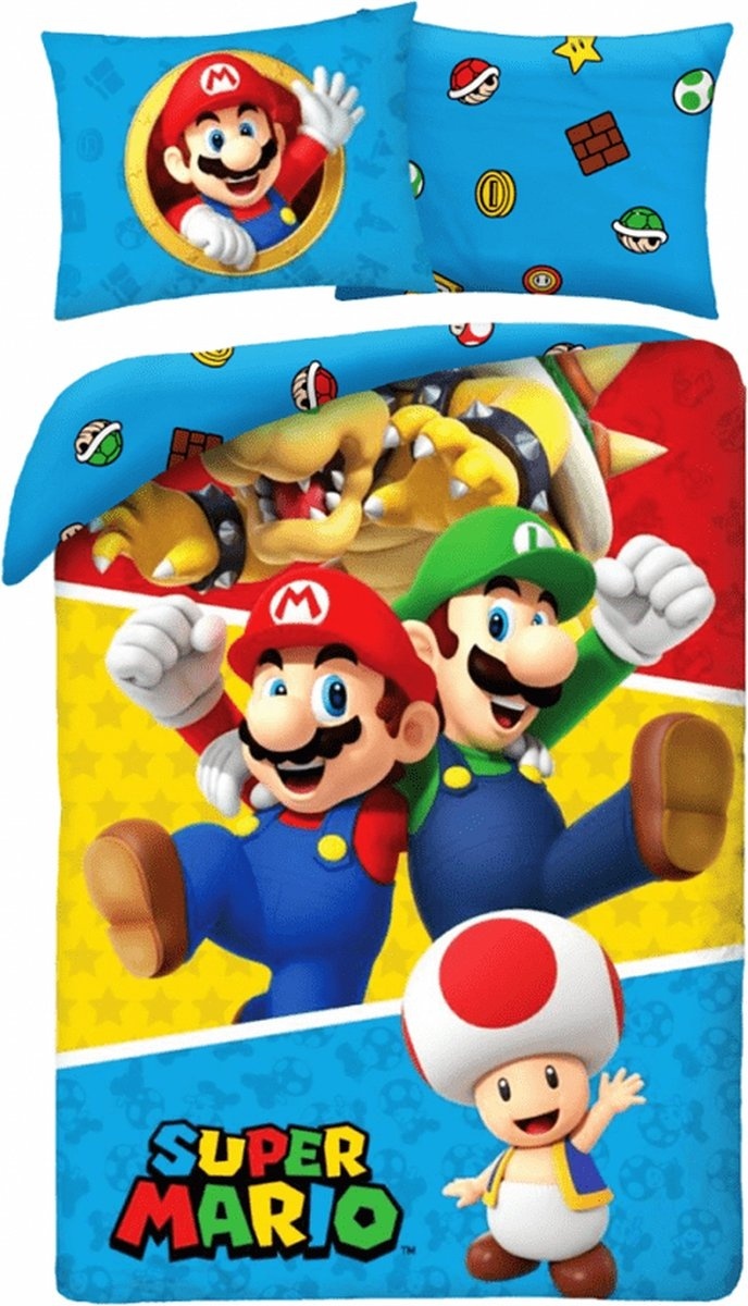 Super Mario Duvet cover - Single - 140 x 200 cm / 70 x 90 cm - Cotton