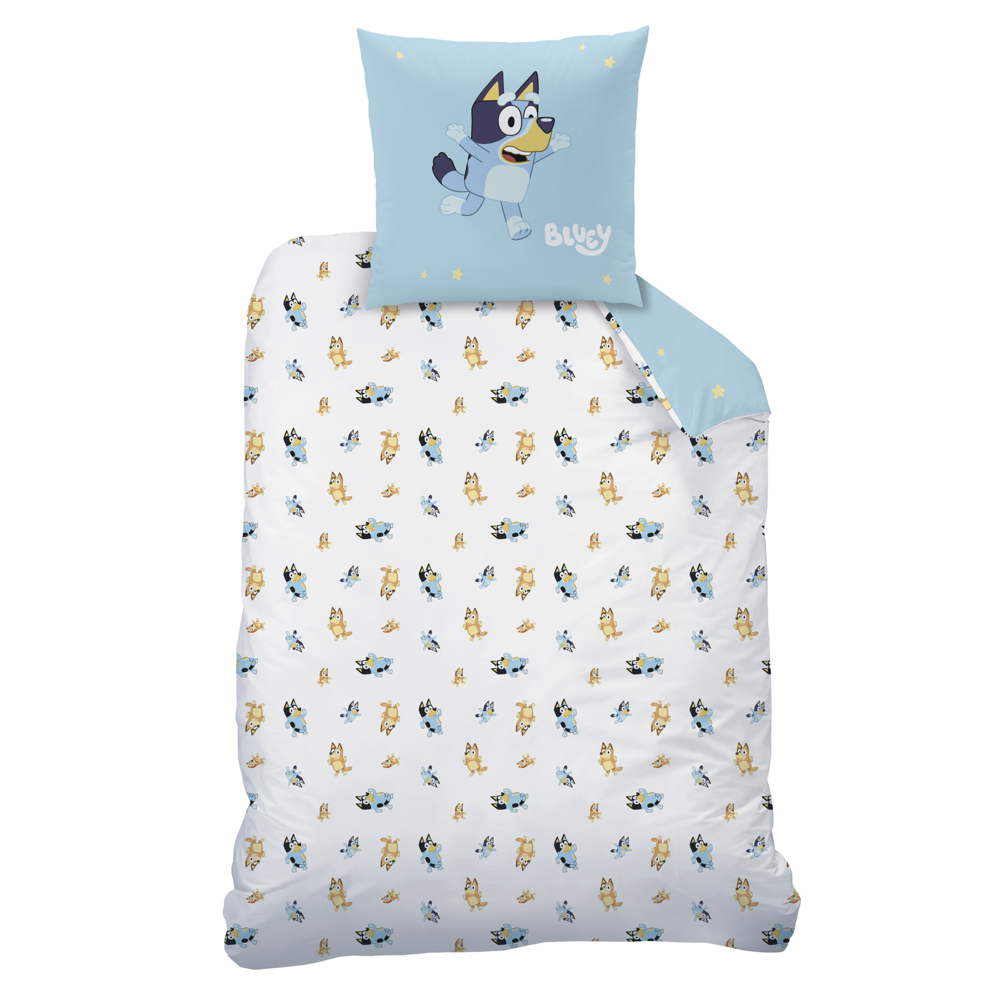 Bluey Duvet cover, Together - Single - 140 x 200 + 63 x 63 cm - Cotton