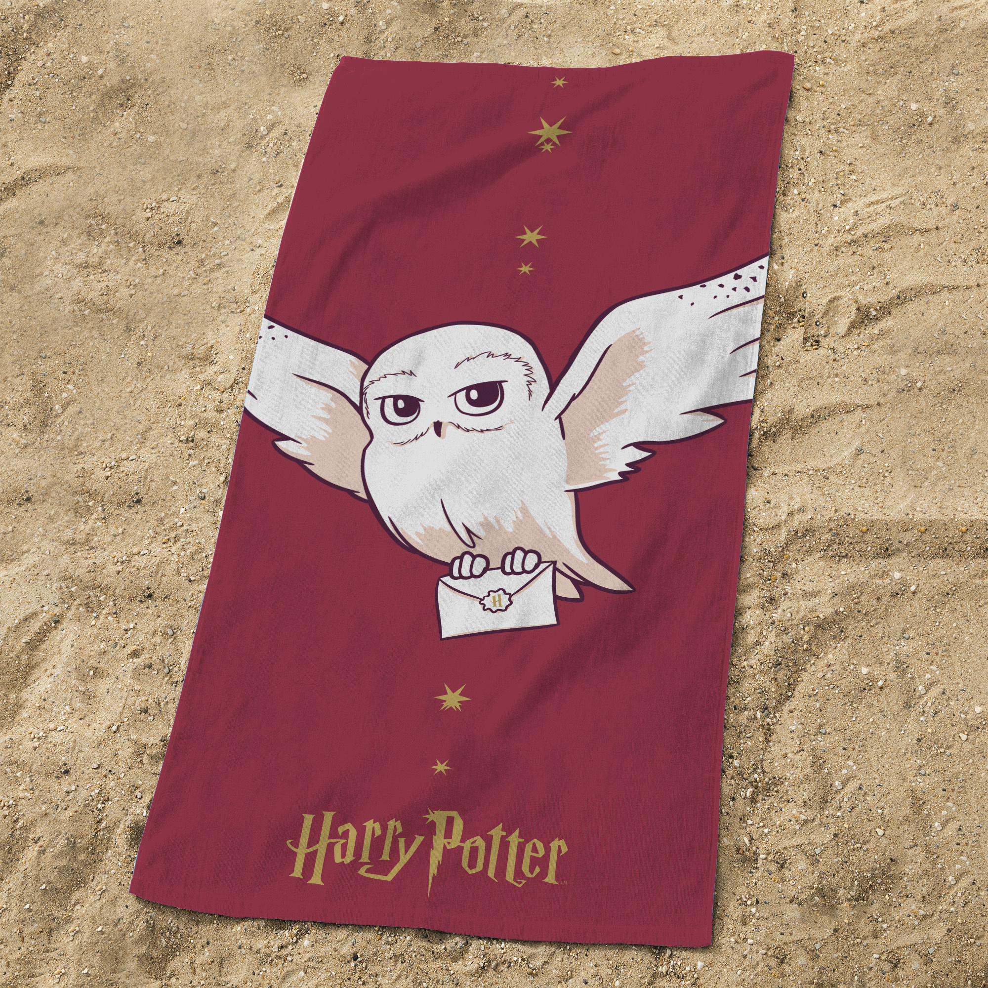 Harrry Potter Beach towel, Hedwig - 75 x 150 cm - Cotton