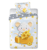 Cuddles BABY / Peuter dekbedovertrek, Mouse - 100 x 135 cm / 40 x 60 cm - Katoen