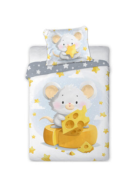 Cuddles BABY / Peuter dekbedovertrek Mouse 100 x 135 cm Katoen