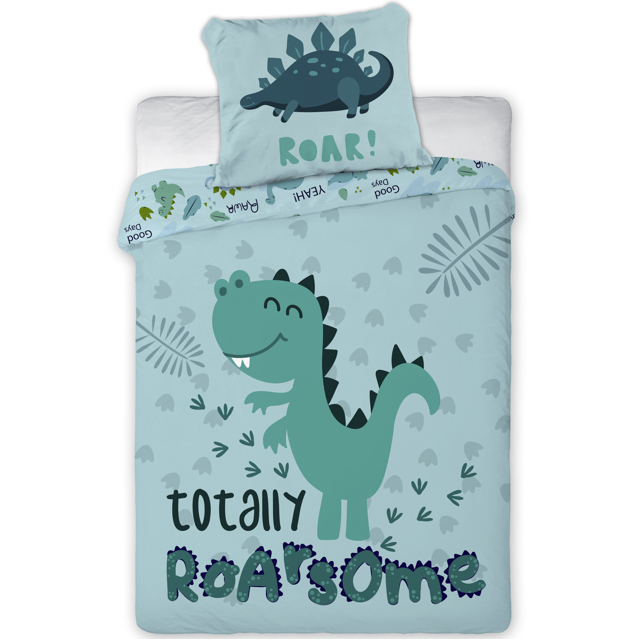 Cuddles BABY / Toddler duvet cover, Dinosaur - 100 x 135 cm / 40 x 60 cm - Cotton