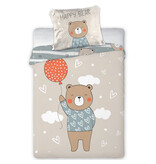 Cuddles BABY / Peuter dekbedovertrek, Beer - 100 x 135 cm / 40 x 60 cm - Katoen