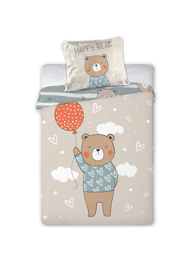 Cuddles BABY / Peuter dekbedovertrek Beer 100 x 135 cm Katoen