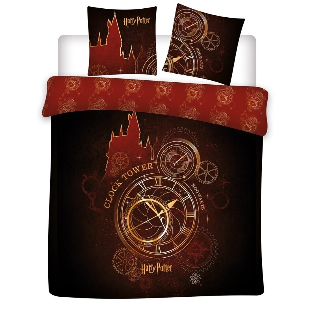 Harry Potter Dekbedovertrek, Clock Tower - Lits Jumeaux - 240 x 220 cm - Polykatoen