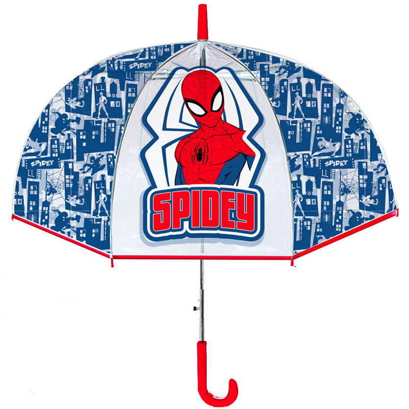 Spiderman Paraplu, Flying Hero - Ø 62 x 60 cm - Plastic