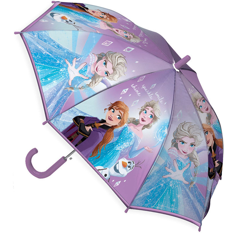 Disney Frozen Umbrella, Smile, Sparkle, Shine - Ø 75 x 62 cm - Polyester