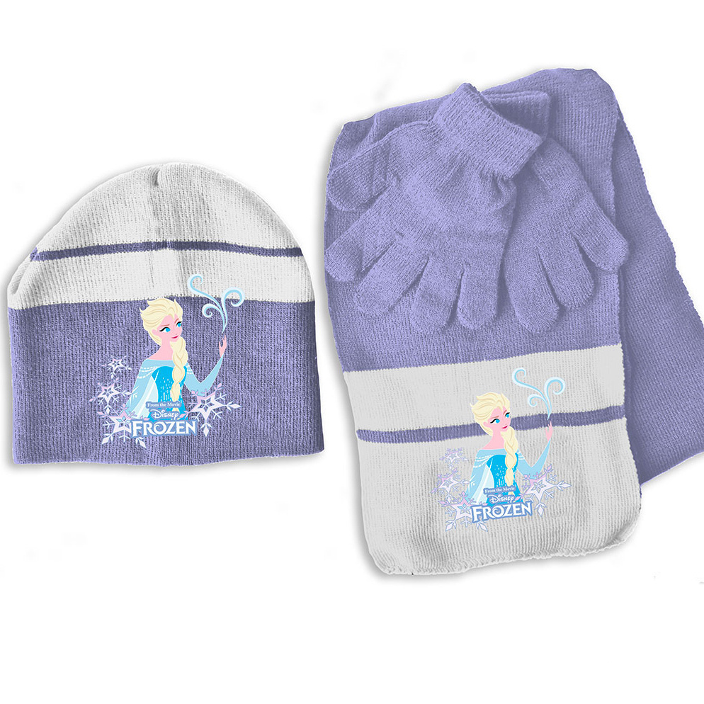 Disney Frozen Set hat, scarf and gloves, Love - ONE SIZE 3-6 yrs - Acrylic / Elastane