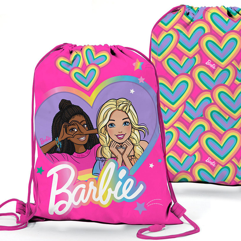 Barbie Gymbag, Hearts - Swimming bag - 37 x 30 cm - Polyester