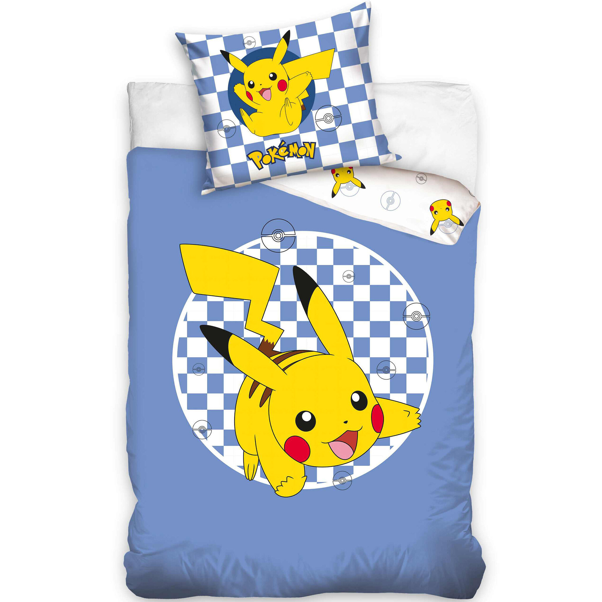 Pokemon Dekbedovertrek, Jump - Eenpersoons - 140 x 200 cm / 70 x 90 cm - Katoen