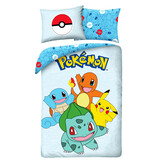 Pokemon Dekbedovertrek, Starters - Eenpersoons - 140 x 200 cm / 70 x 90 cm - Katoen