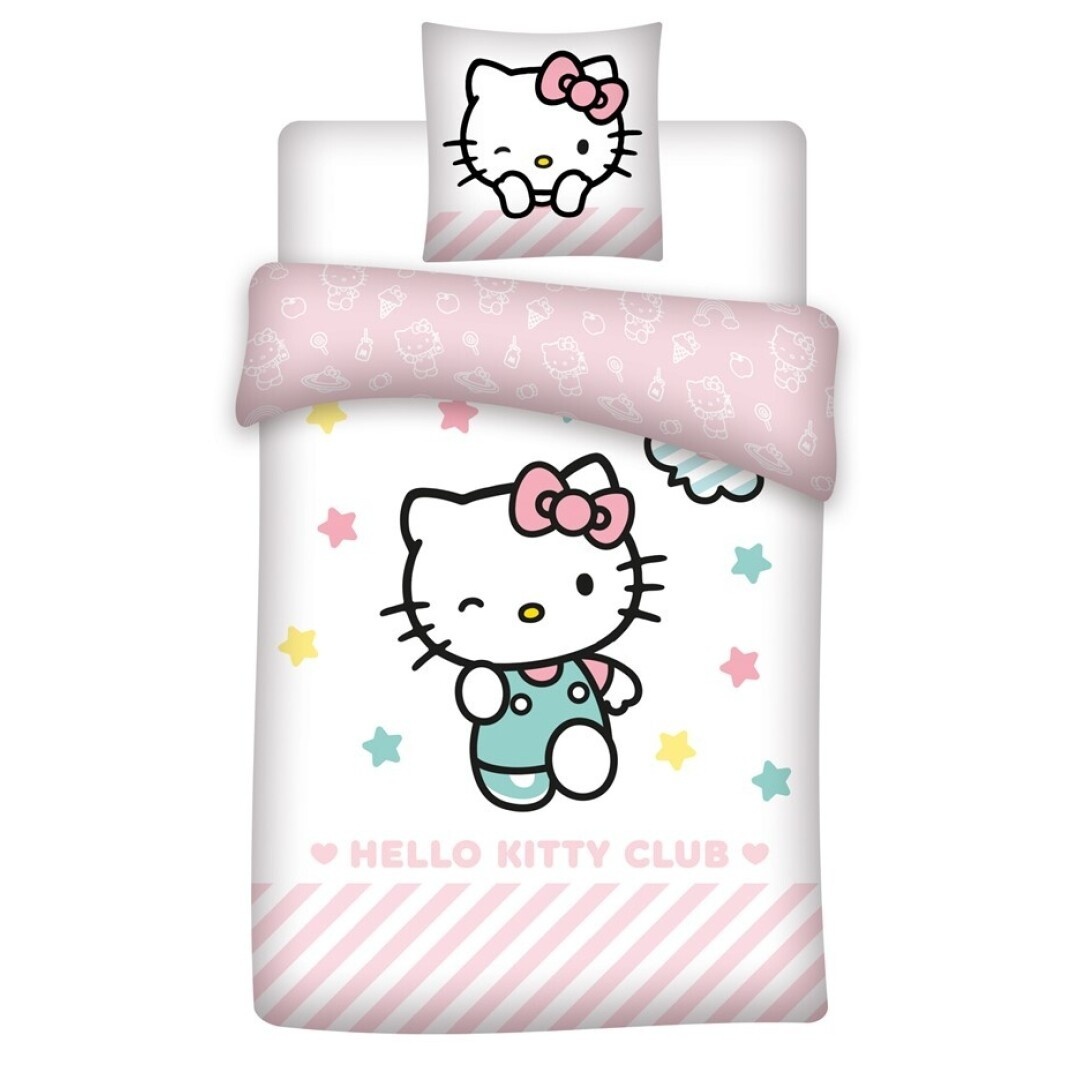 Hello Kitty Dekbedovertrek, Club - Eenpersoons - 140 x 200 + 65 x 65 cm - Katoen