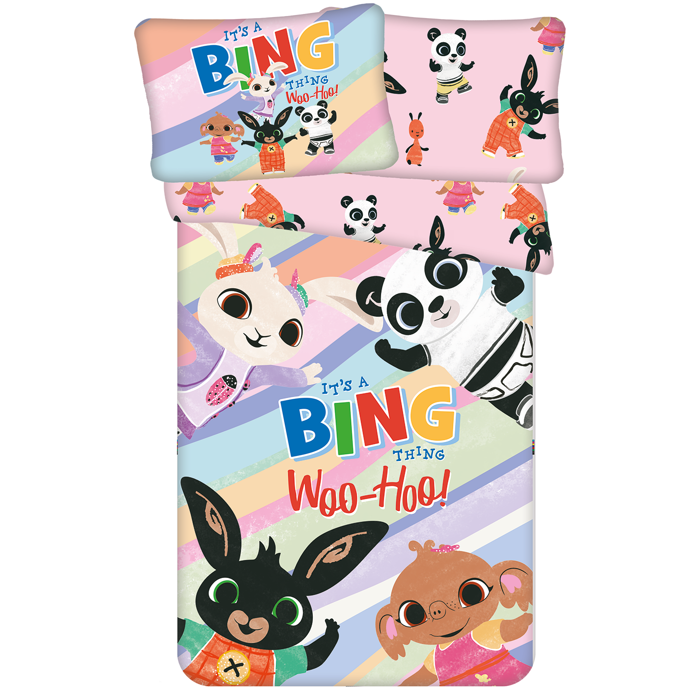 Bing Bunny BABY / Peuter dekbedovertrek, It's a Thing - 135 x 100 + 40 x 60 cm - Katoen