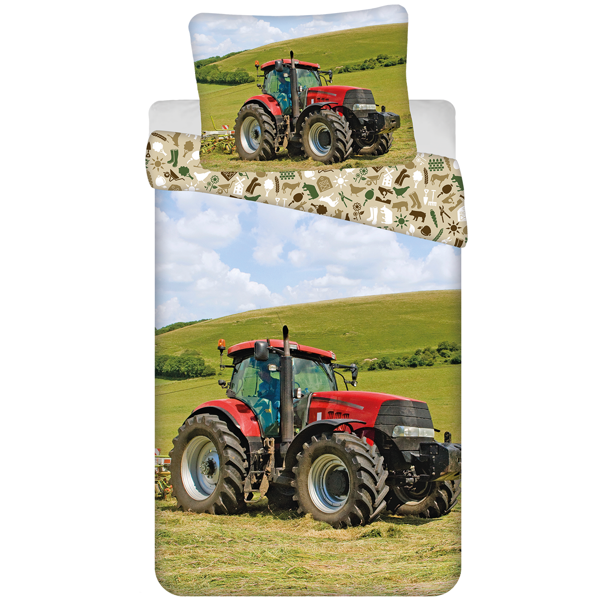 Sweet Home Duvet cover, Tractor - Single - 140 x 200 cm / 70 x 90 cm - Cotton