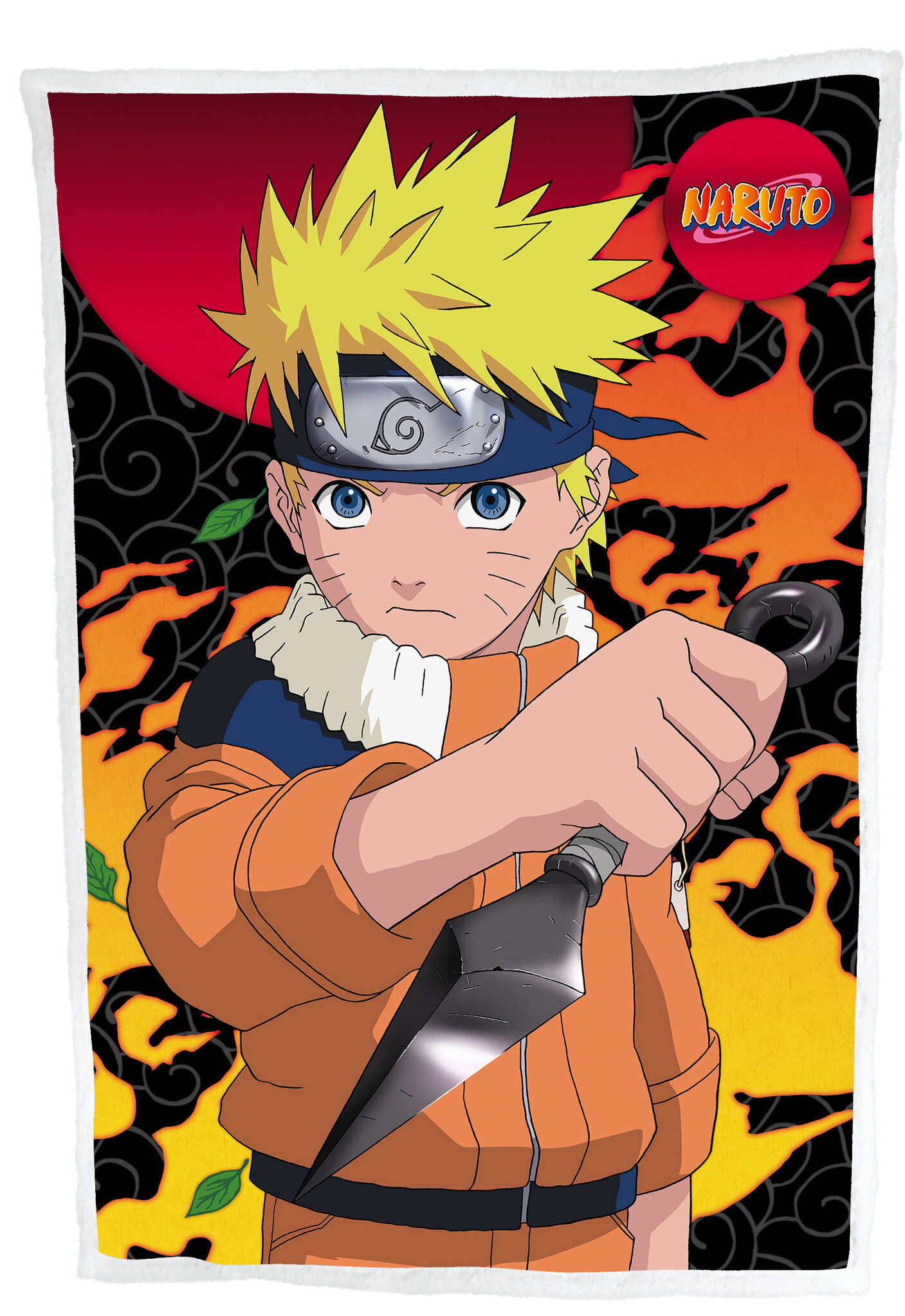 Naruto Sherpa Fleecedeken, Hokage - 100 x 150 cm - Polyester