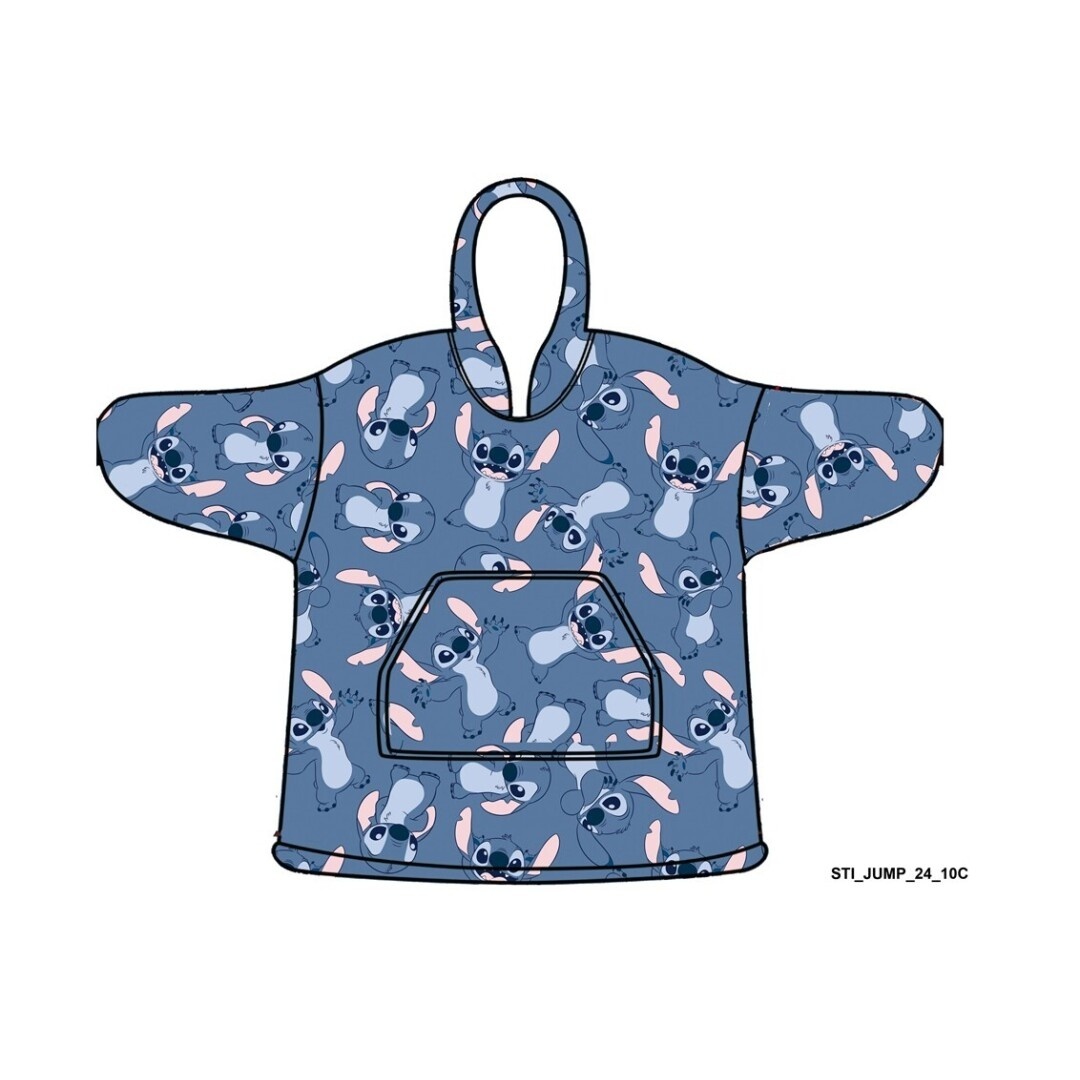 Disney Lilo & Stitch Hoodie Fleece Deken, Ohana - Volwassen - One Size - Polyester