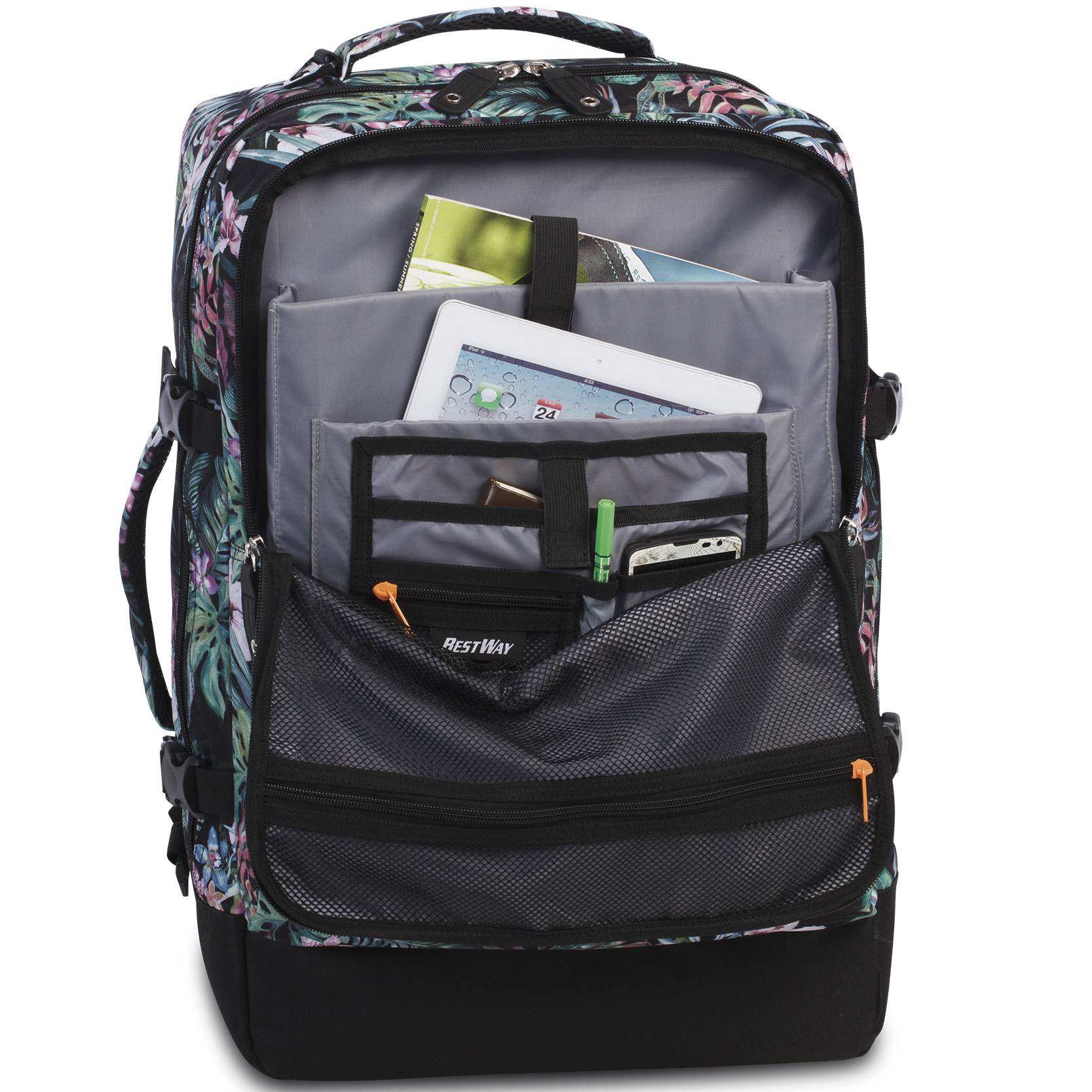 Bestway Backpack Cabin Pro, Floral - 54 x 35 x 23 cm - Polyester