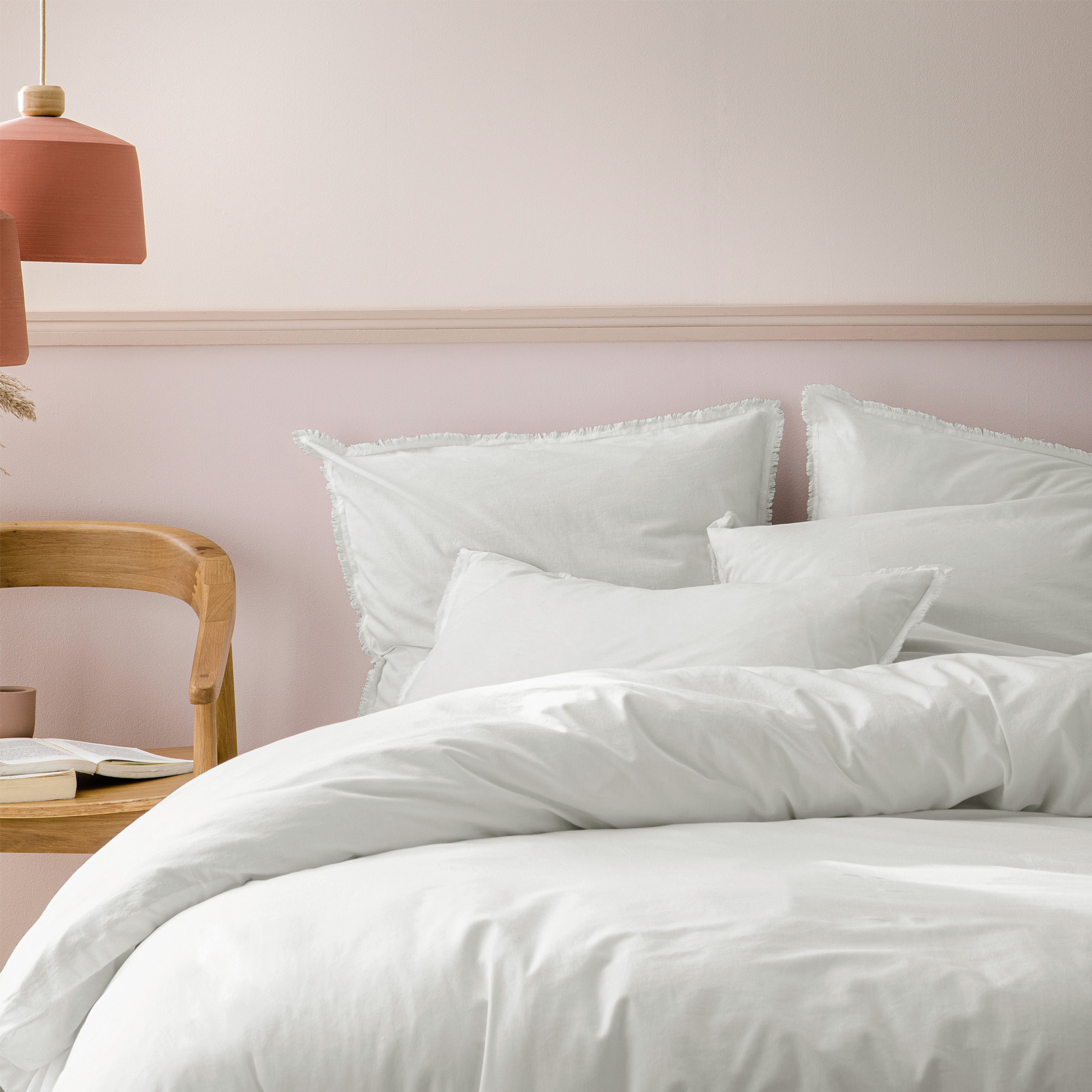 Matt & Rose Duvet cover White - 260 x 240 (excl. pillowcase) - Washed cotton