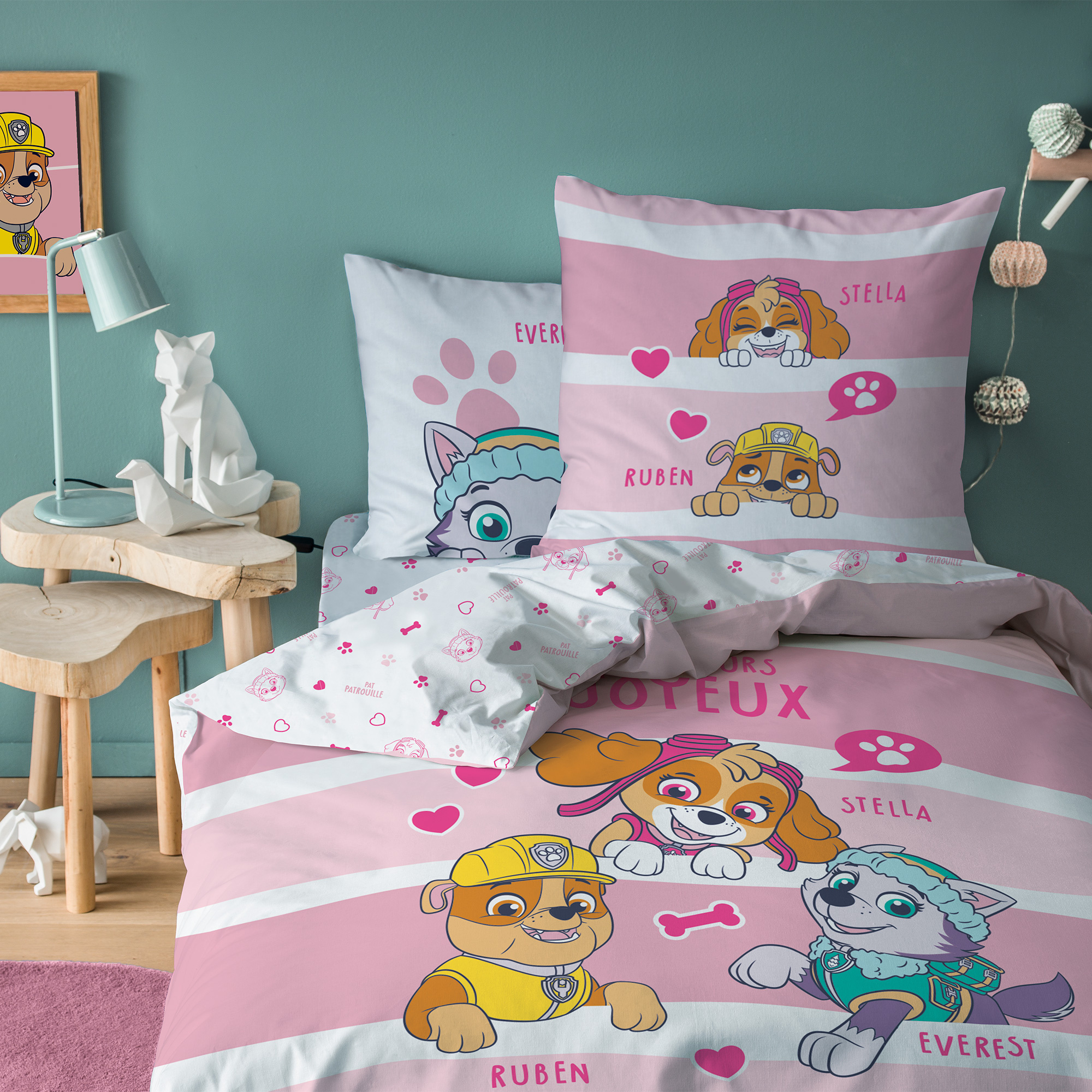 Paw Patrol Duvet cover Sweet - 140 x 200 + 63 x 63 cm - Cotton