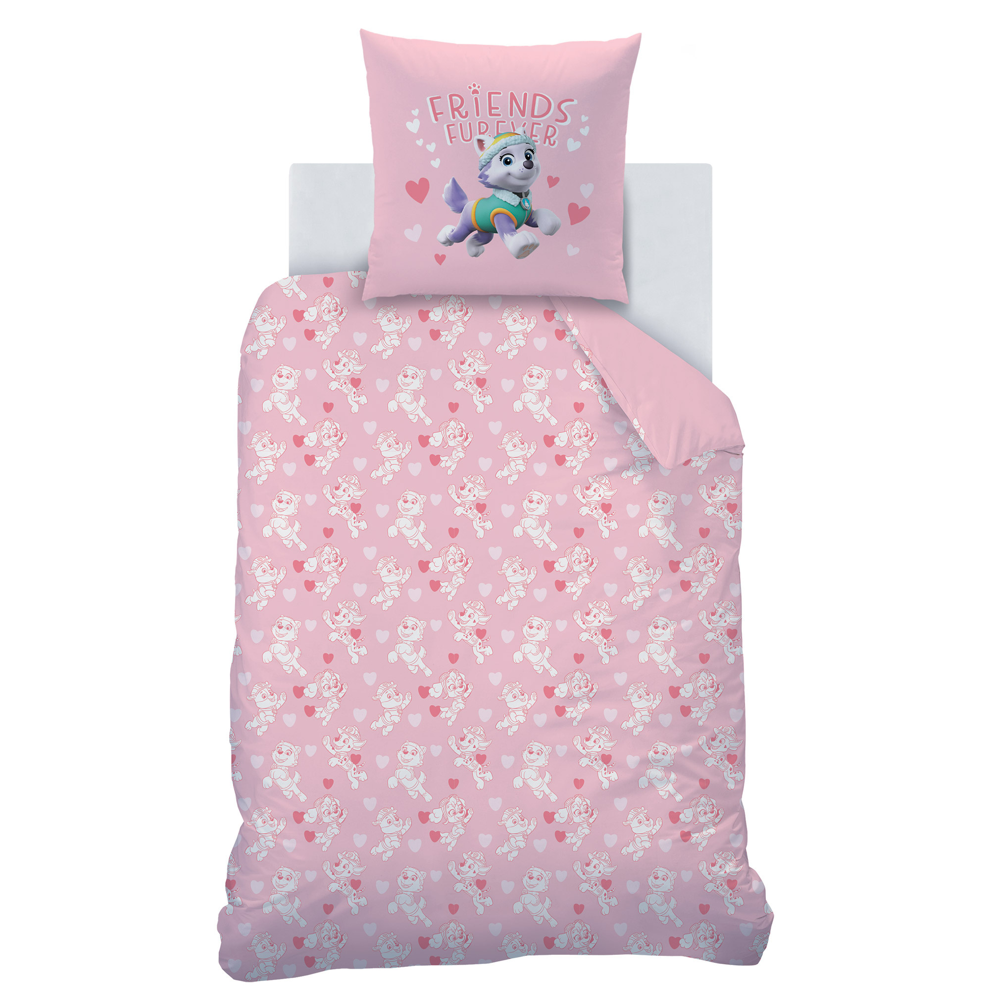 Paw Patrol Duvet cover Friends Furever - 140 x 200 + 63 x 63 cm - Cotton