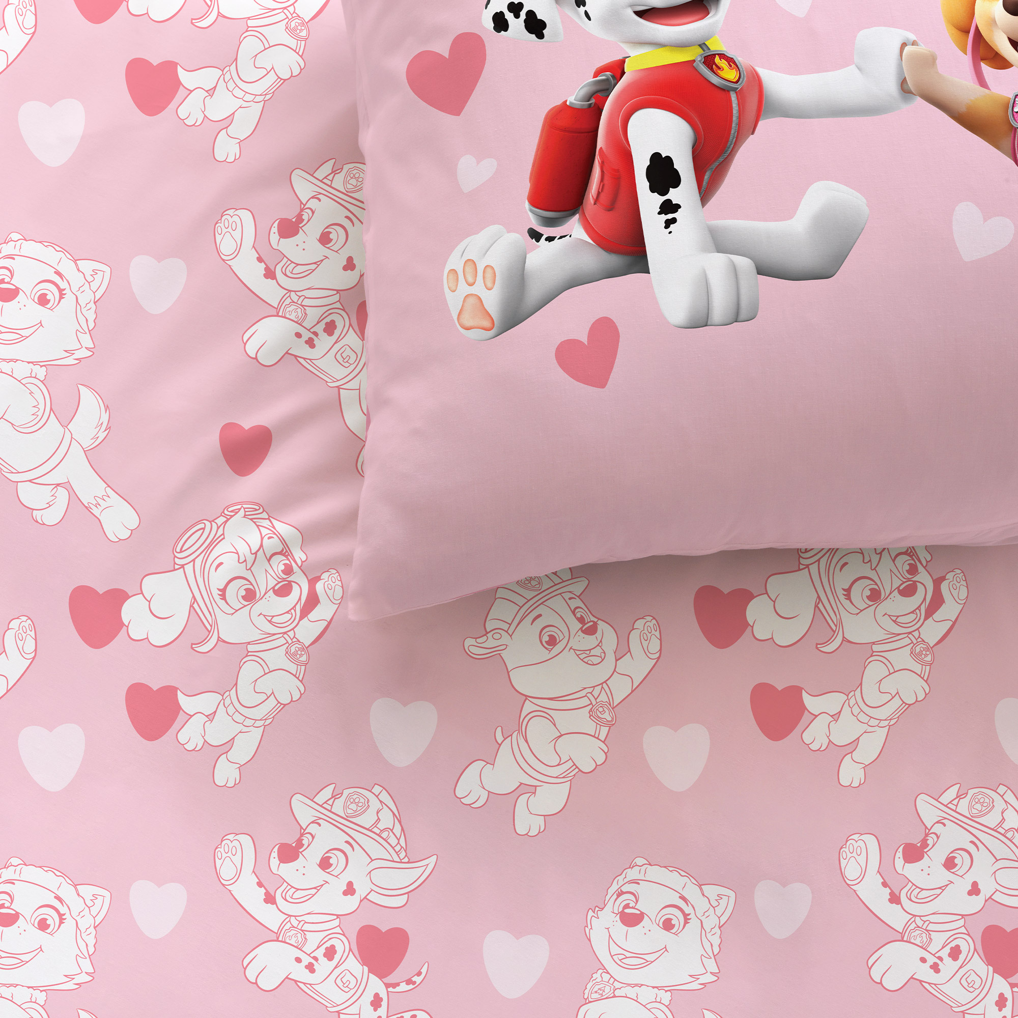 Paw Patrol Duvet cover Friends Furever - 140 x 200 + 63 x 63 cm - Cotton