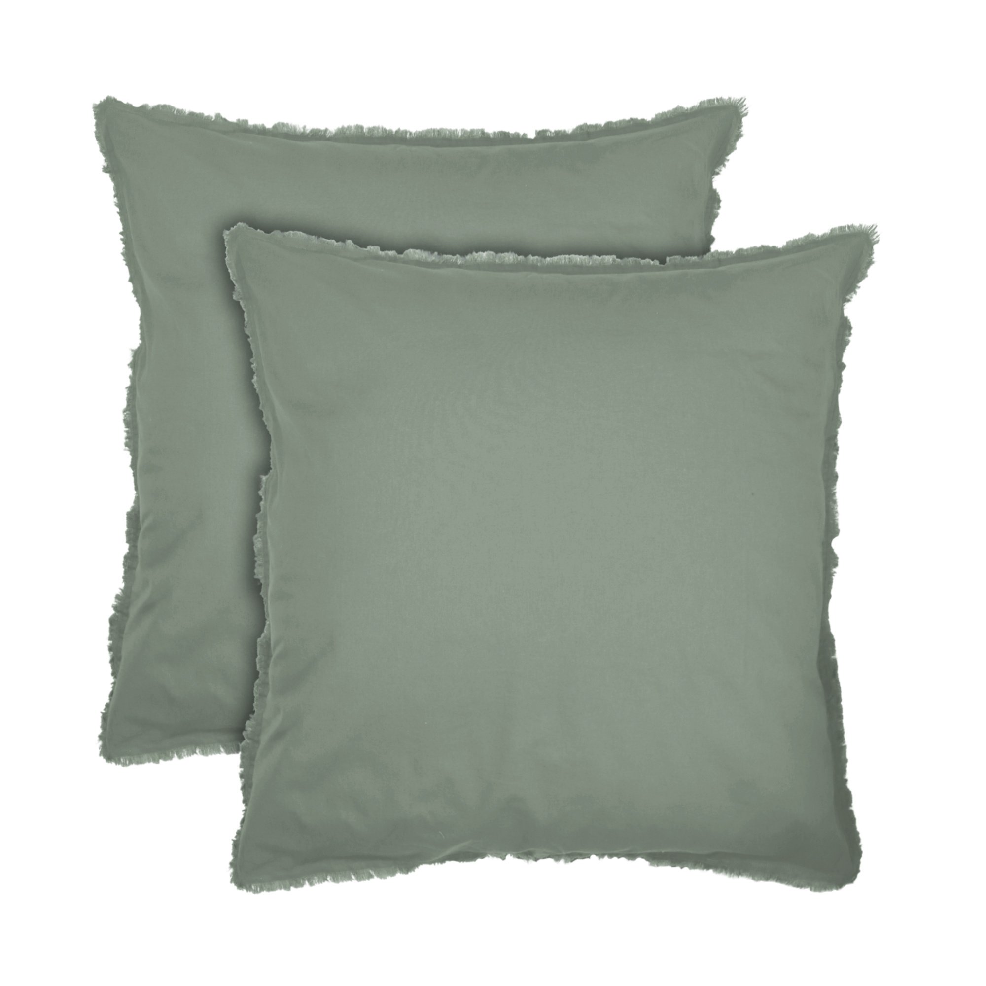 Matt & Rose Duvet cover Moss green -260 x 240 + 2x 65 x 65 cm - Washed cotton