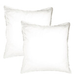 Matt & Rose Dekbedovertrek Wit - 240 x 220 + 2x 65 x 65 cm - Gewassen katoen
