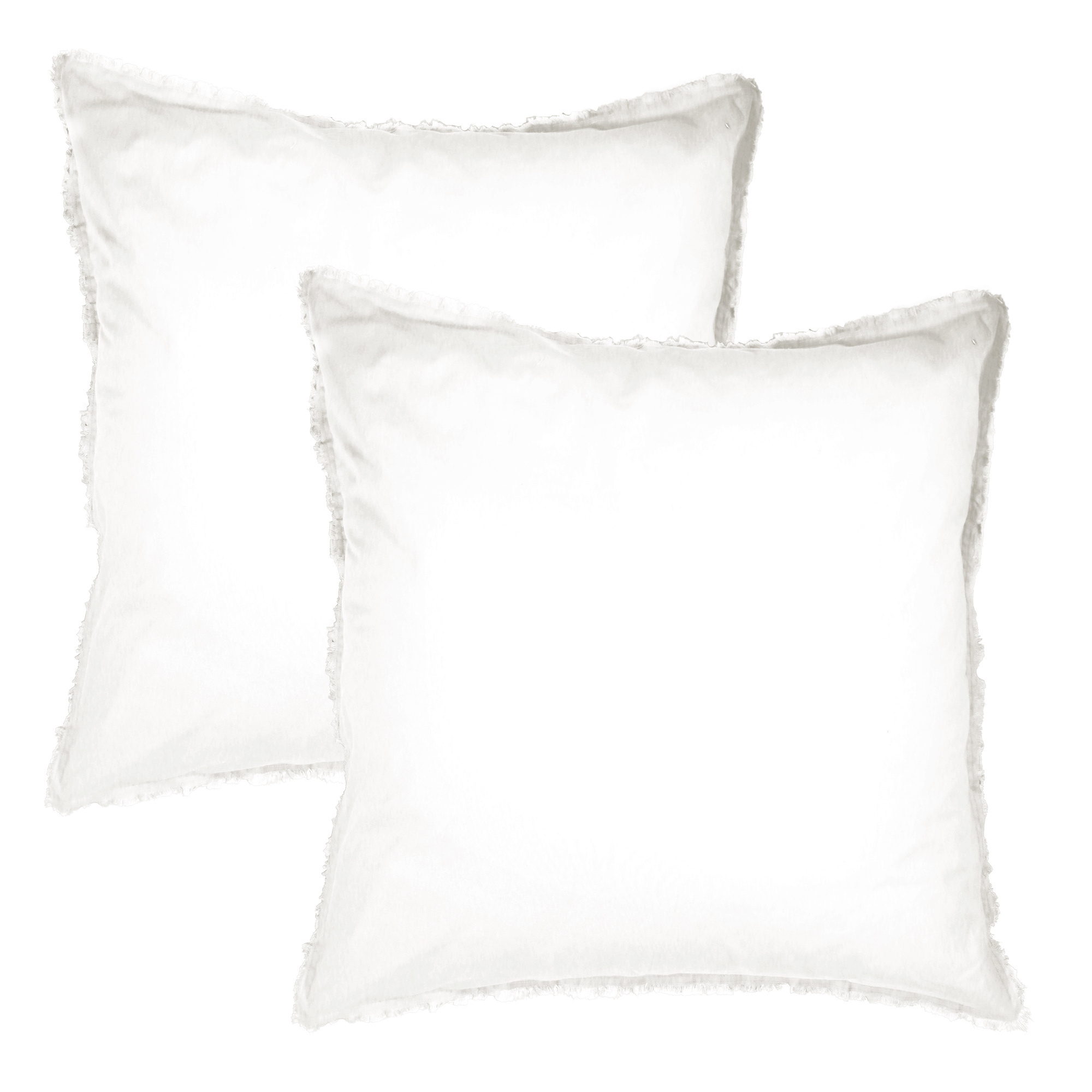 Matt & Rose Dekbedovertrek Wit - 240 x 220 + 2x 65 x 65 cm - Gewassen katoen