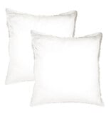 Matt & Rose Dekbedovertrek Wit - 260 x 240 + 2x 65 x 65 cm - Gewassen Katoen