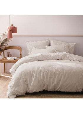 Matt & Rose Dekbedovertrek Beige 260 x 240 + 65 x 65 Gewassen katoen