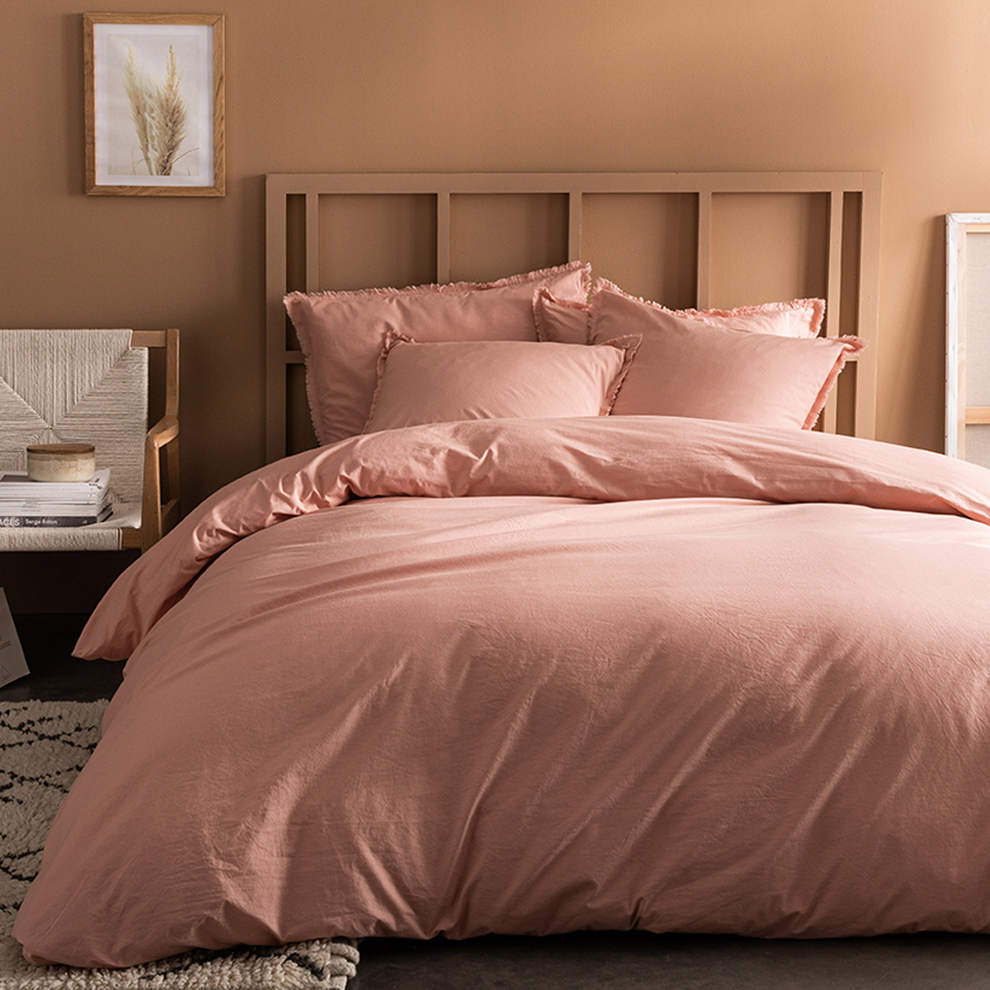 Matt & Rose Duvet cover Nude - 260 x 240 + 2x 65 x 65 cm - Washed Cotton