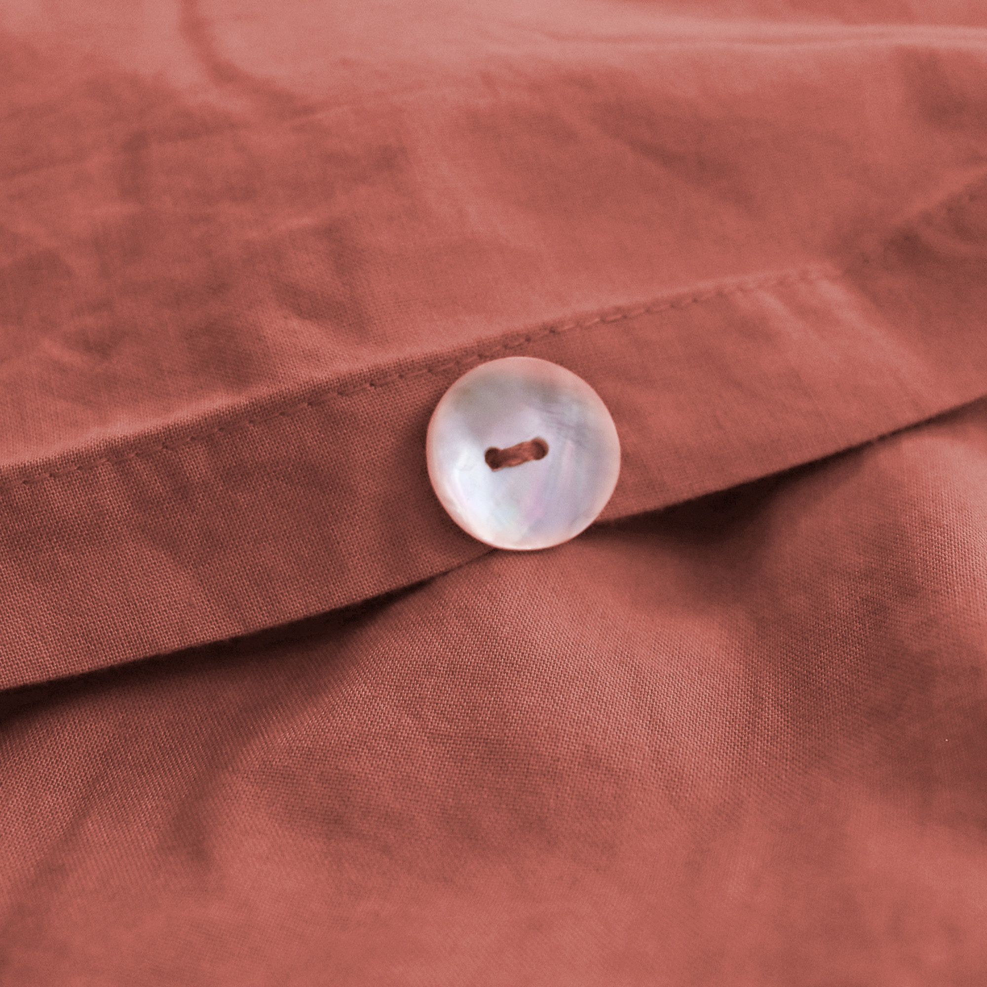 Matt & Rose Duvet cover Terracotta - 260 x 240 + 2x 65 x 65 cm - Washed Cotton
