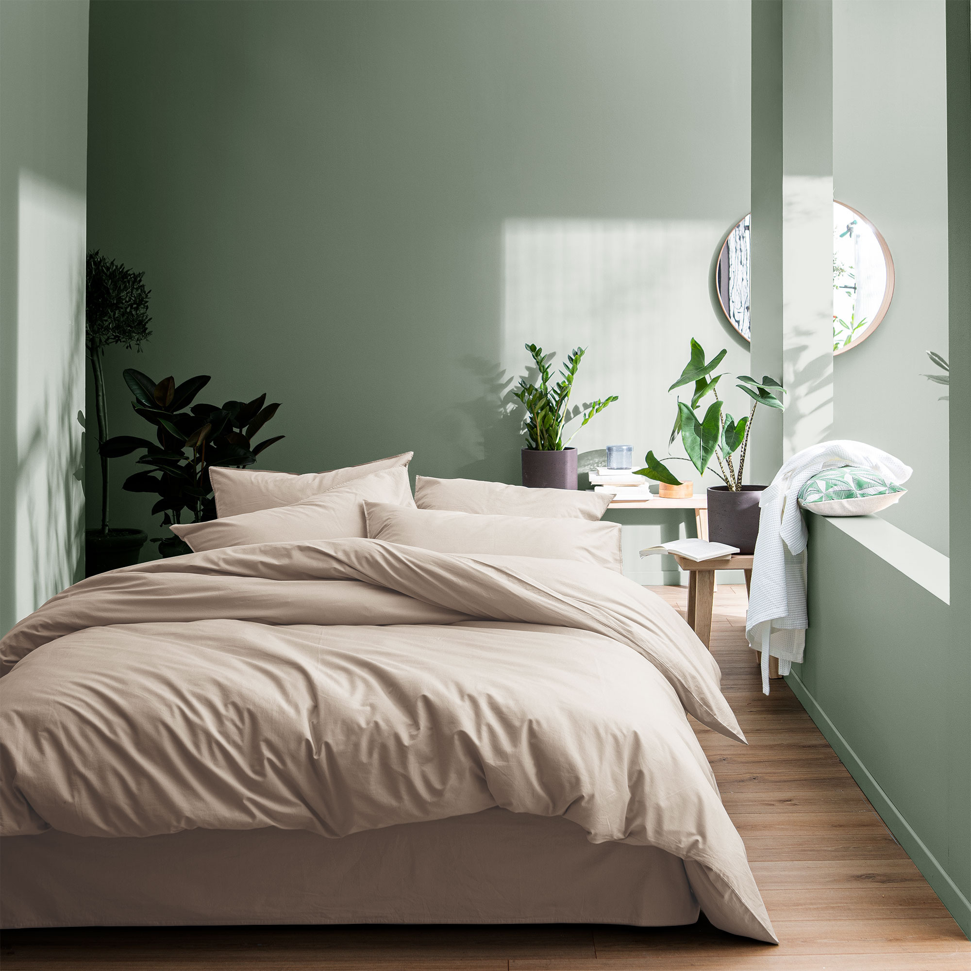 Matt & Rose Duvet cover Natural - 260 x 240 + 2x 65 x 65 cm - Washed Cotton