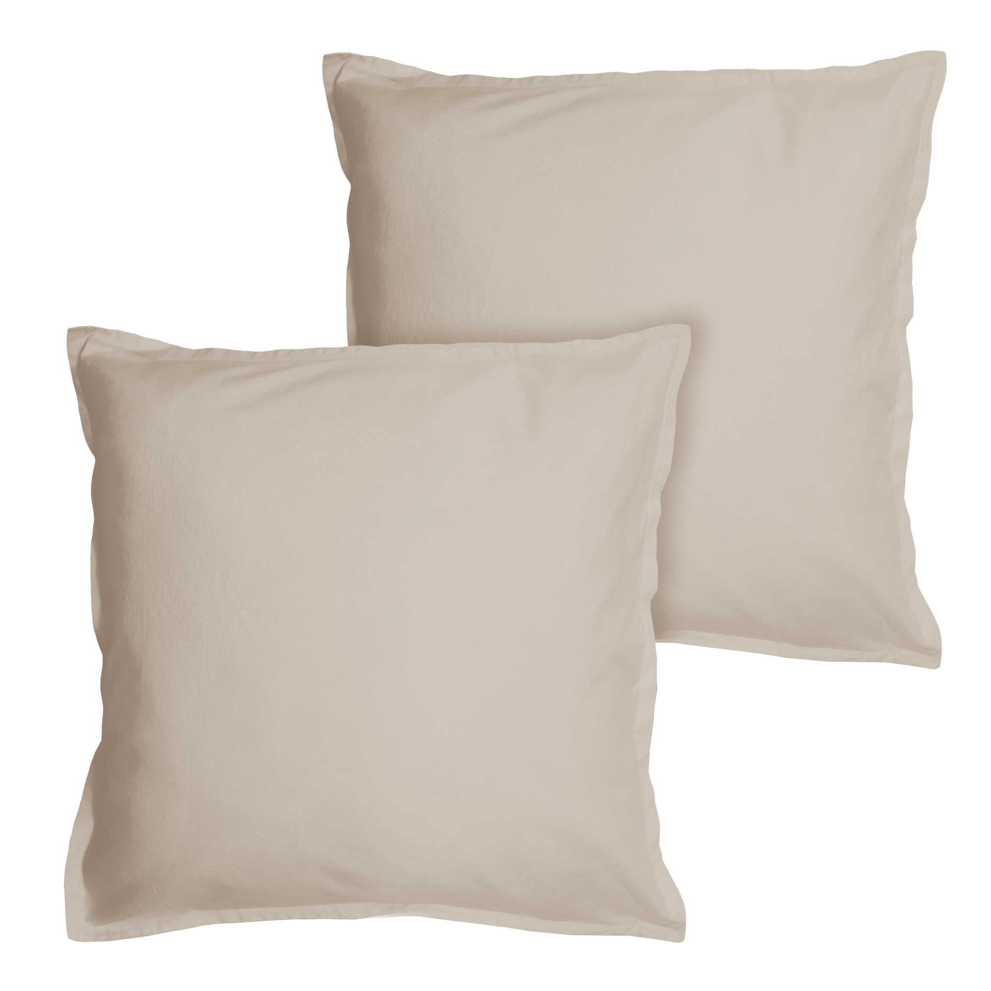 Matt & Rose Dekbedovertrek Naturel - 260 x 240 + 2x 65 x 65 cm - Gewassen Katoen
