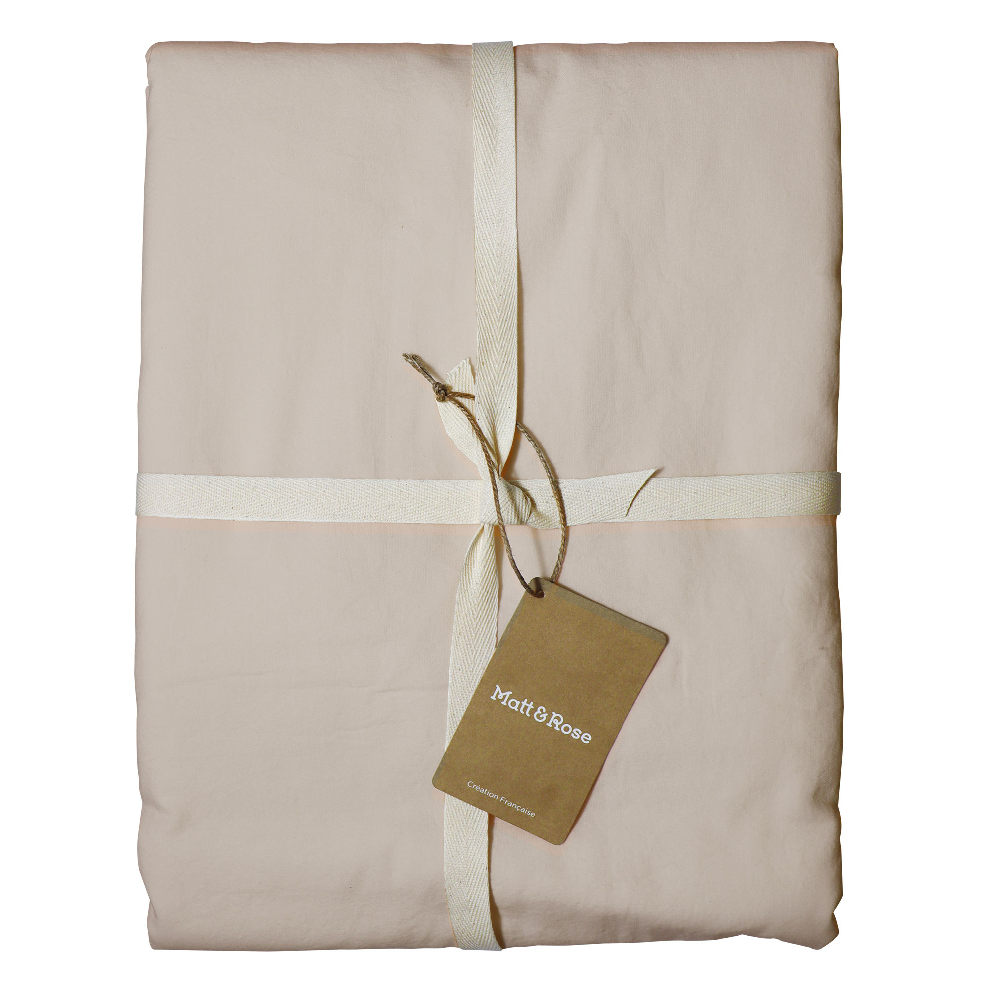 Matt & Rose Dekbedovertrek Naturel - 260 x 240 + 2x 65 x 65 cm - Gewassen Katoen