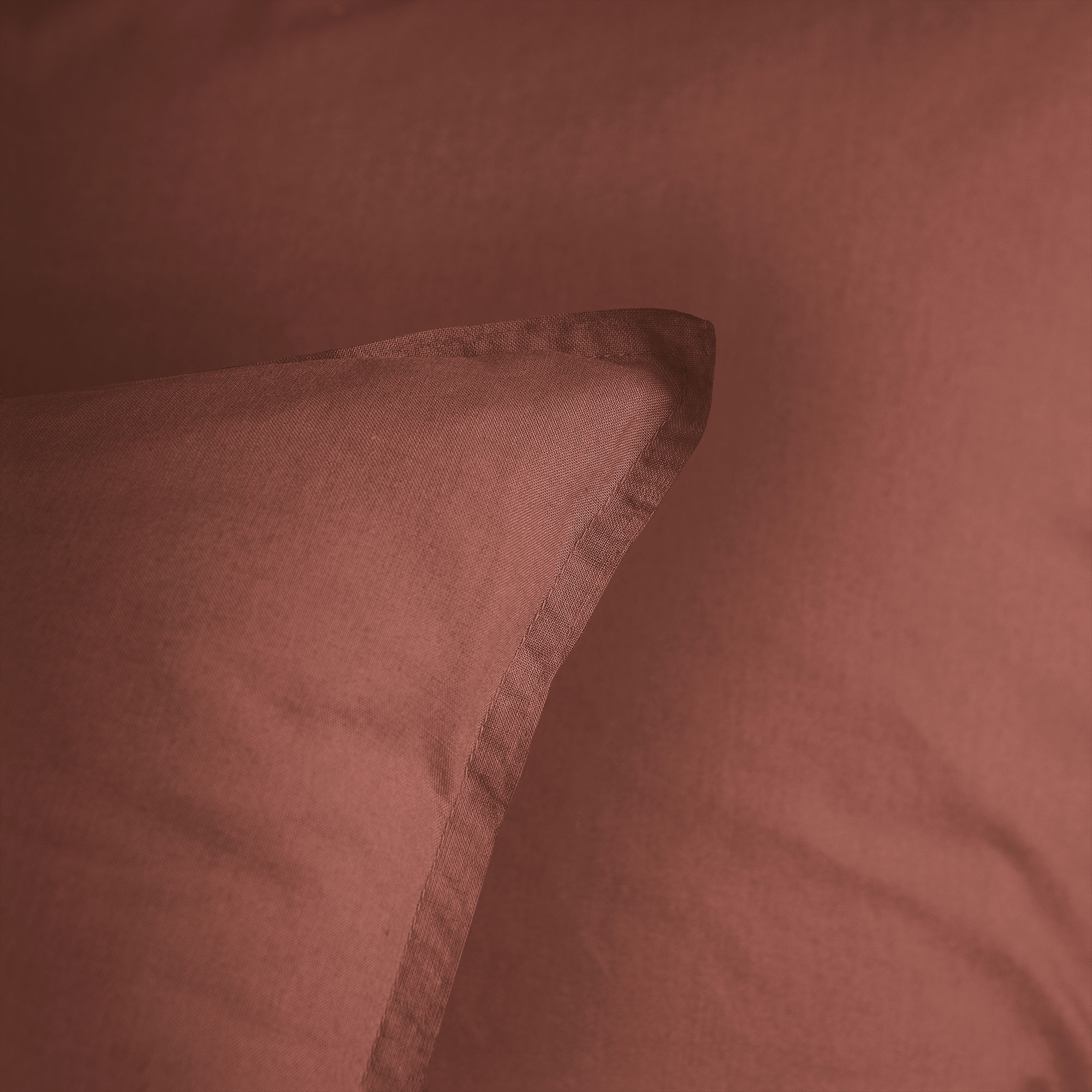 Matt & Rose Duvet cover Terracotta - 260 x 240 + 2x 65 x 65 cm - Washed cotton