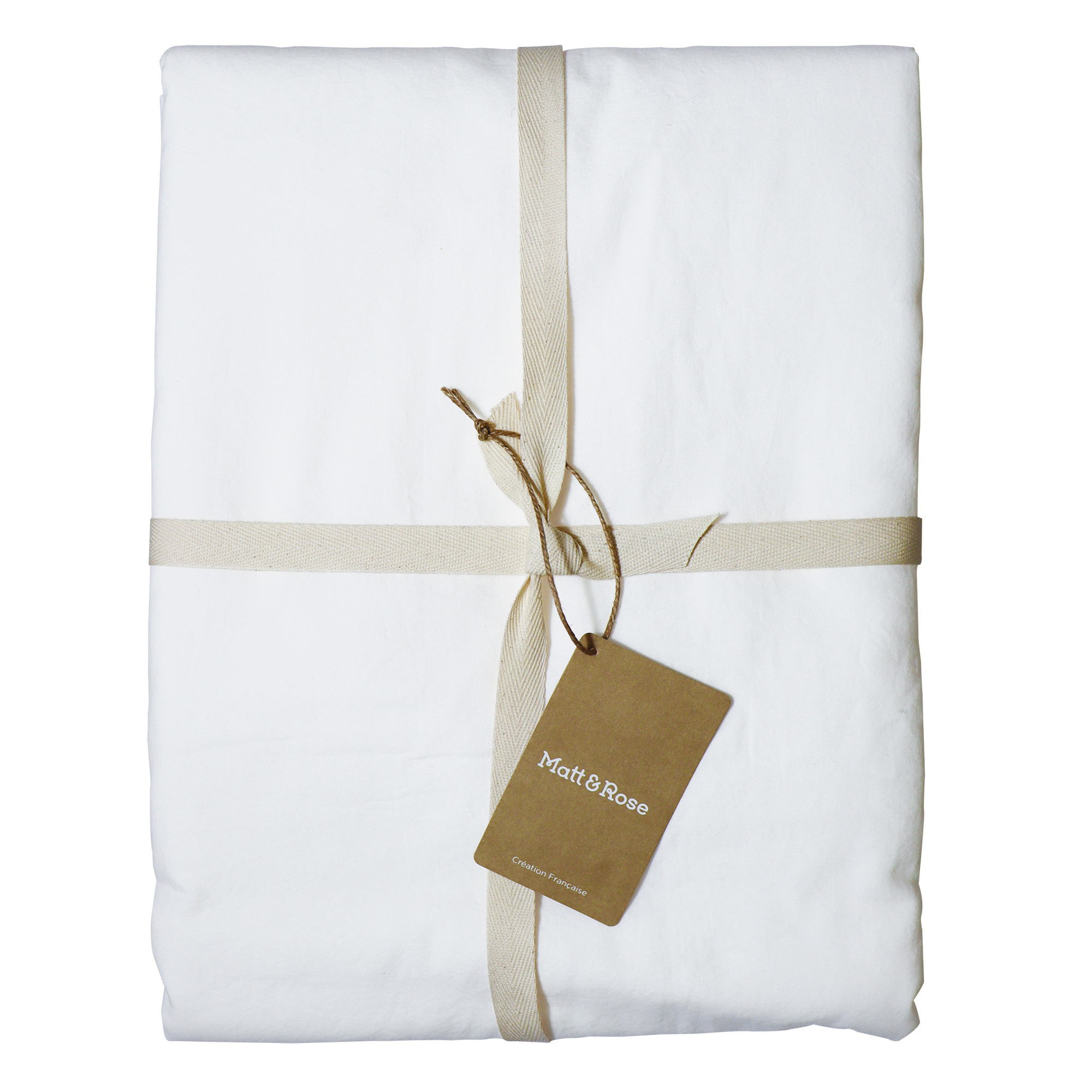 Matt & Rose Duvet cover White - 260 x 240 + 2x 65 x 65 cm - Washed cotton