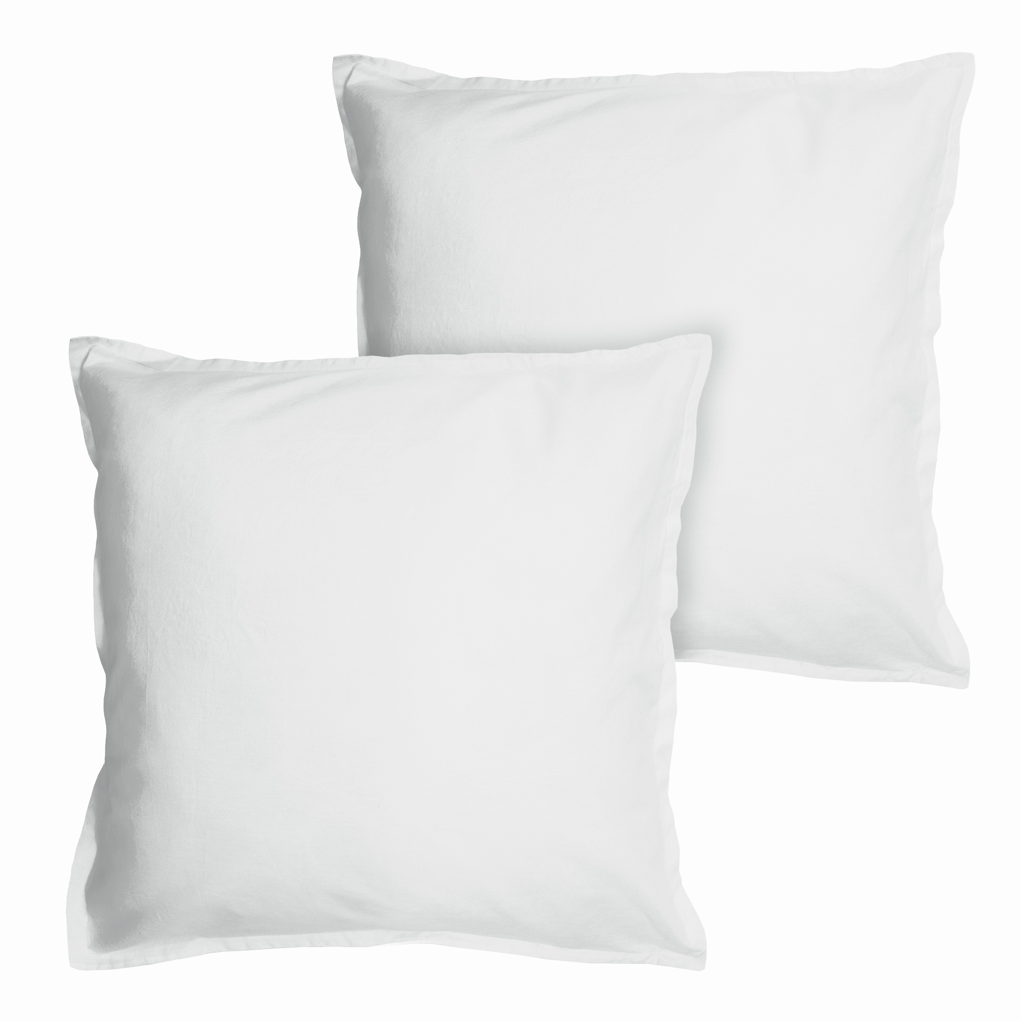 Matt & Rose Dekbedovertrek Wit - 260 x 240 + 2x 65 x 65 cm - Gewassen katoen