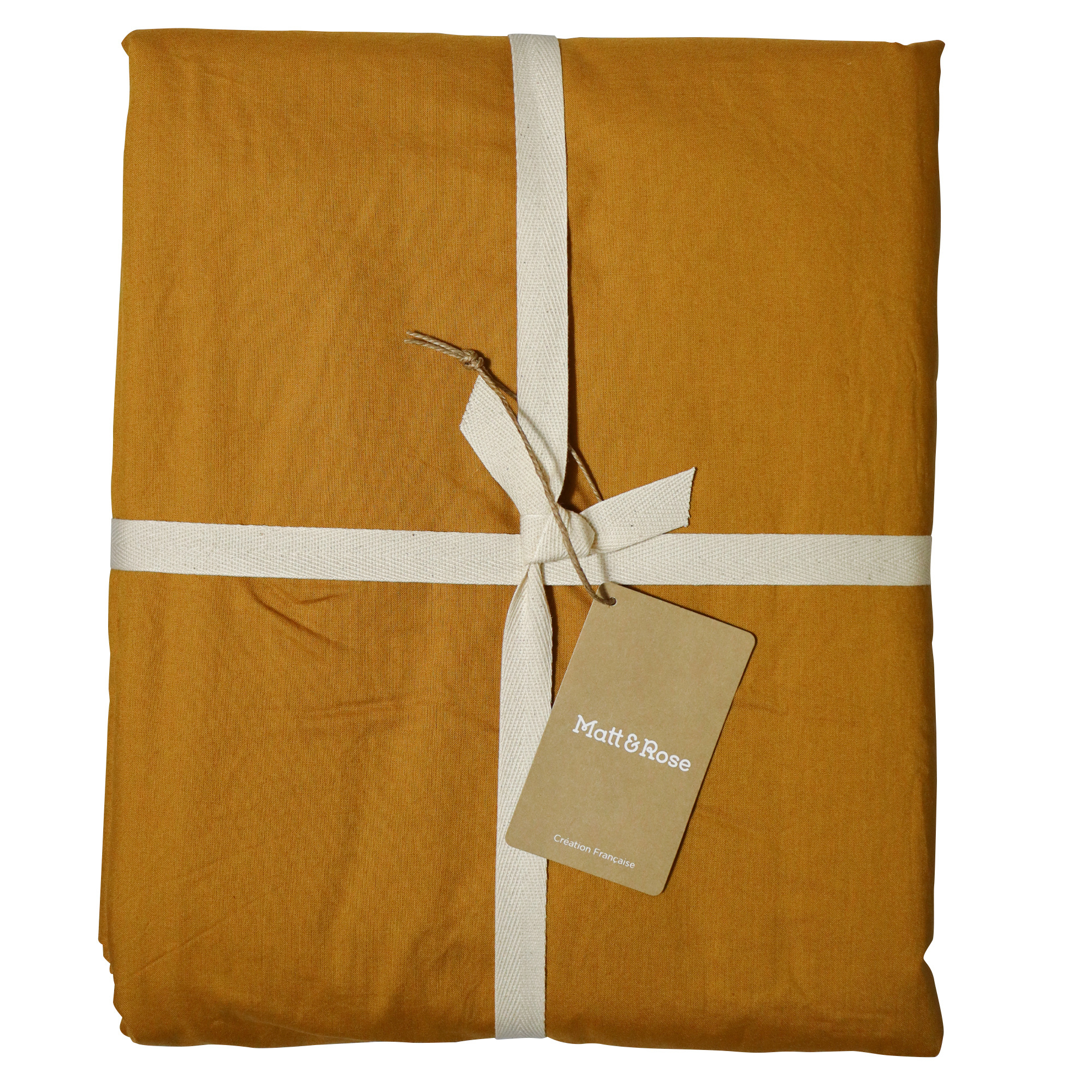 Matt & Rose Dekbedovertrek Caramel - 240 x 220 + 2x 65 x 65 cm - Gewassen katoen