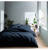 Matt & Rose Dekbedovertrek Donkerblauw - 260 x 240 + 2x 65 x 65 cm - Gewassen katoen