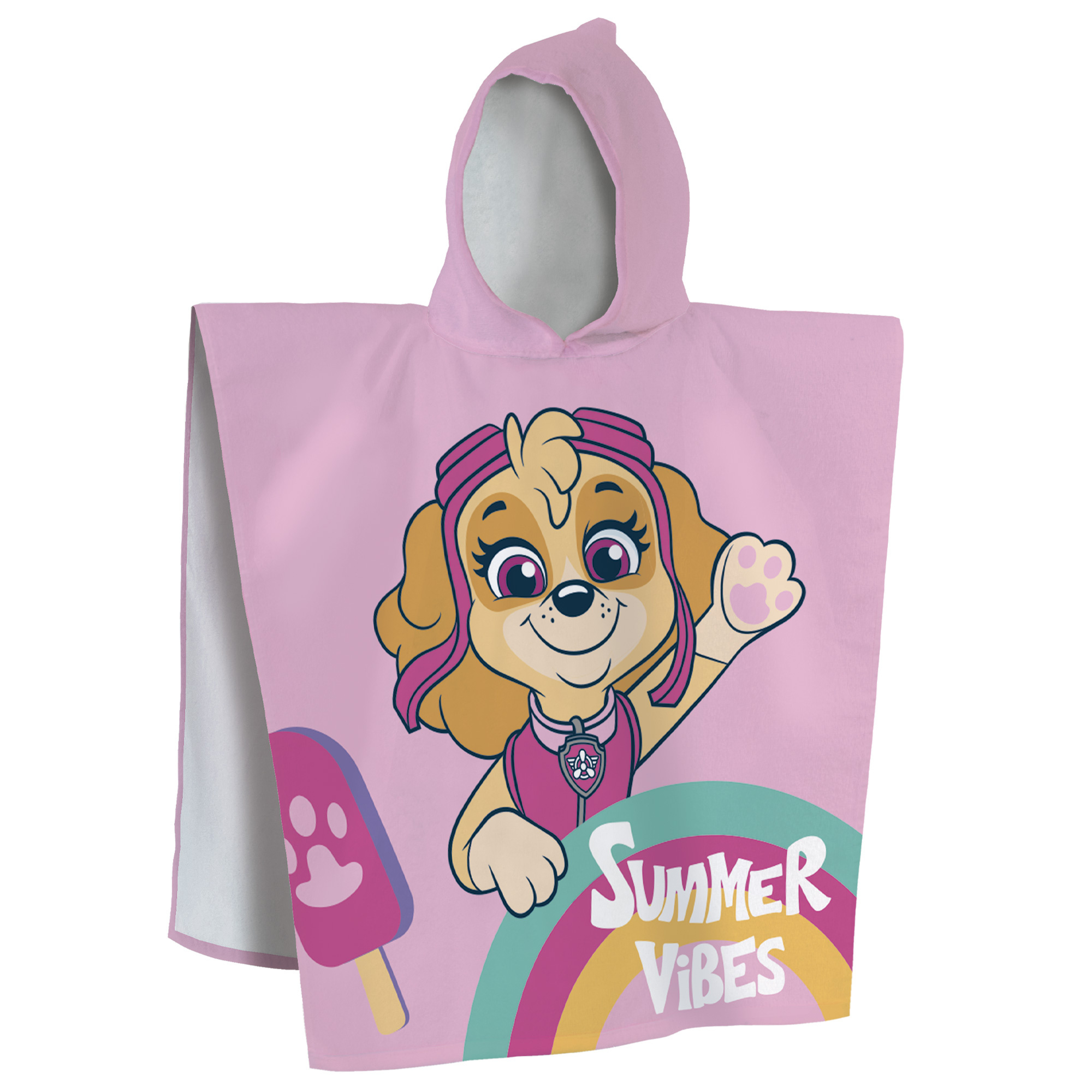 Paw Patrol Poncho / Bath cape, Summer Vibes - 60 x 120 cm - Cotton