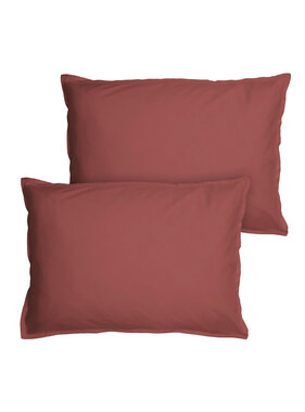 Matt & Rose Set Kussenslopen Wijnrood 50 x 70 cm Gewassen Katoen