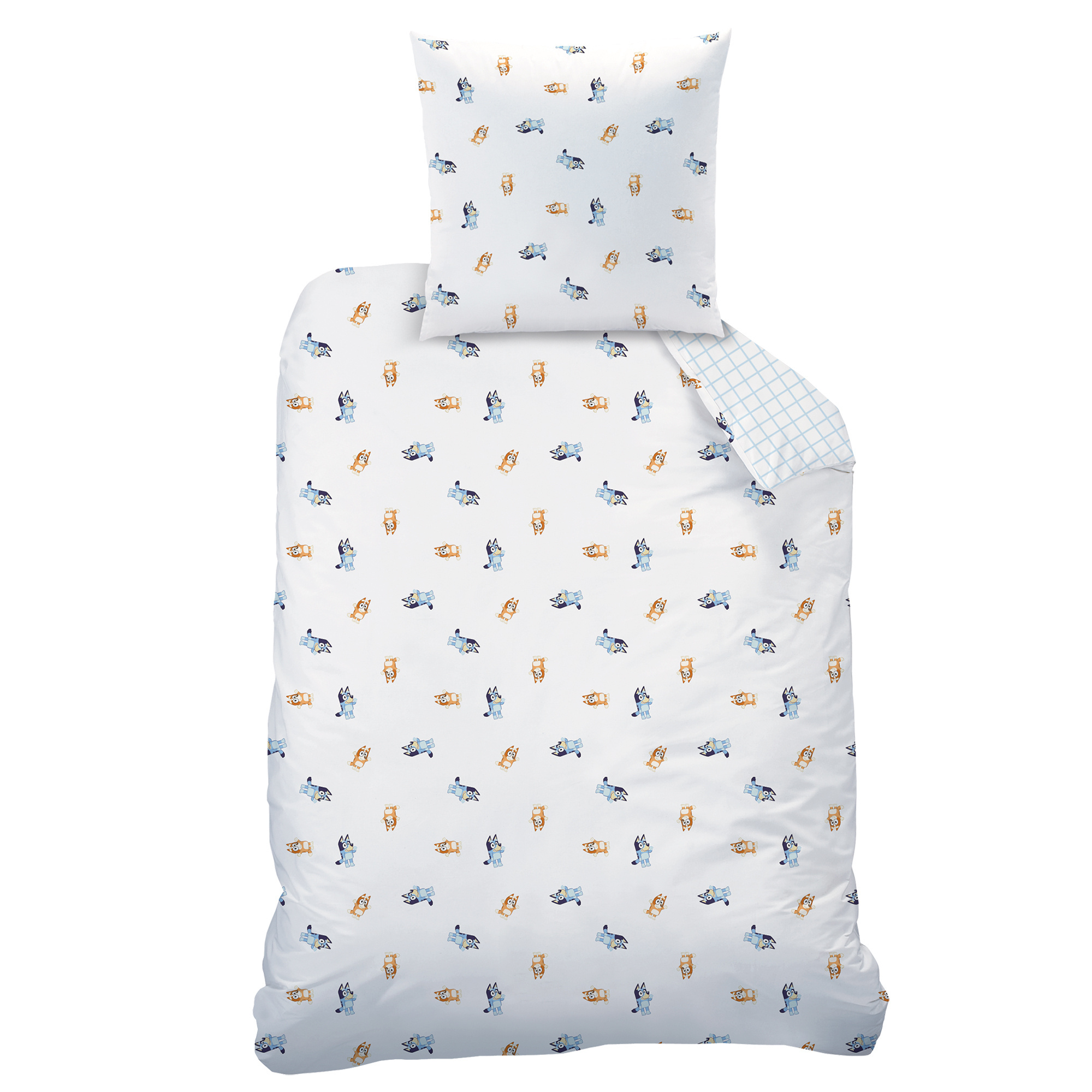 Bluey Duvet cover, Hoera - Single - 140 x 200 + 63 x 63 cm - Cotton